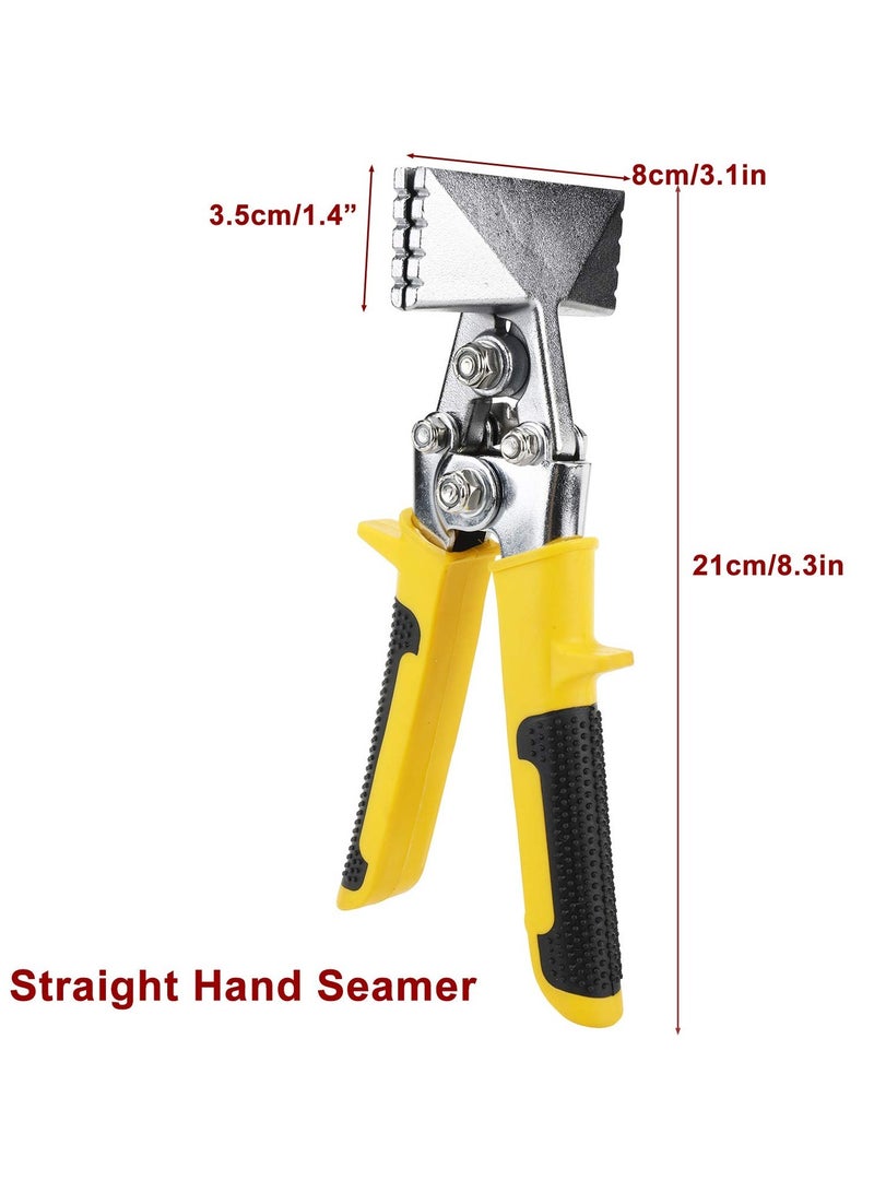 Excefore 3 Inch Straight Jaw Sheet Manual Metal Bending Pliers Sheet Metal Hand Seamer  - Image 2