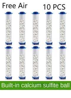 Free Air Set of 10 PP Cotton Filter, High Pressure Handheld Shower Head PP Cotton Filter Cartridge (Built-in Calcium Sulfite Balls)  - Image 1