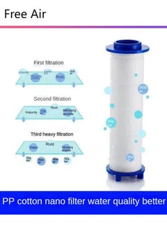 Free Air Set of 10 PP Cotton Filter, High Pressure Handheld Shower Head PP Cotton Filter Cartridge (Built-in Calcium Sulfite Balls)  - Image 2