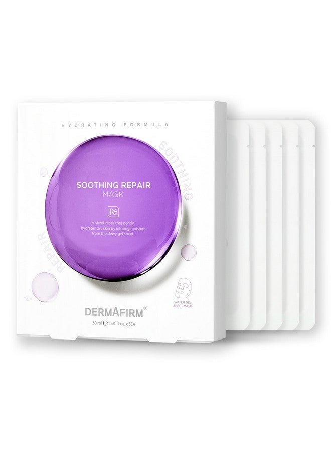 Dermafirm Soothing Repair Face Mask Sheets R4 Hydrating Essence Leaveon Korean Facial Mask With Eucalyptus Peptide And Collagen Gentle On All Skin Types No Animal Trials No Paraben (5 Ea 1 Oz) - Image 1