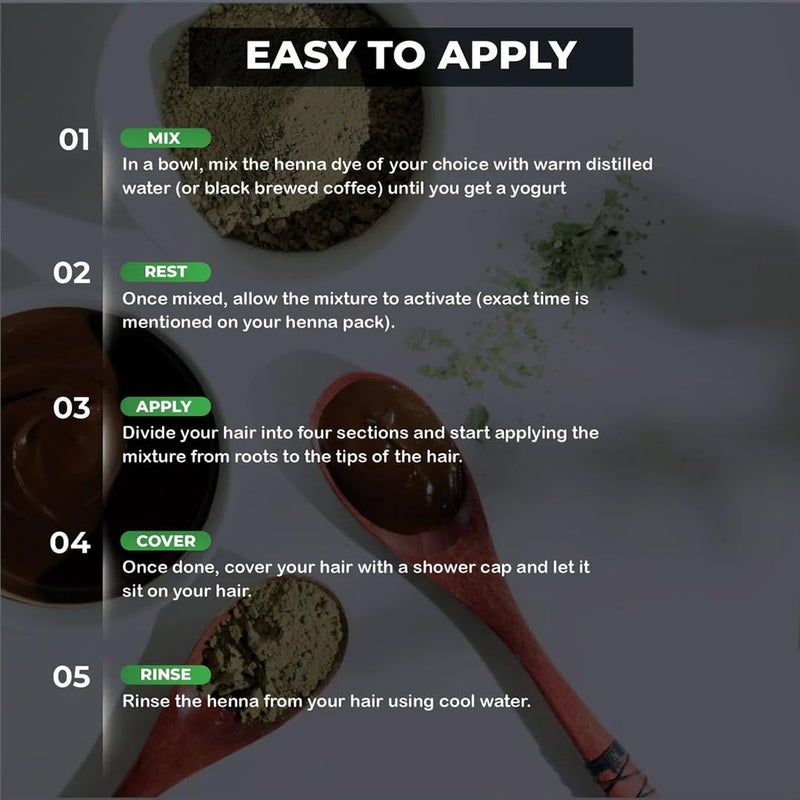 The Henna Guys عبوة واحدة من صبغة الحناء البنية الفاتحة للشعر واللحية 100 جرام - لون شعر طبيعي، صبغة شعر نباتية - هناء غايز - Image 5