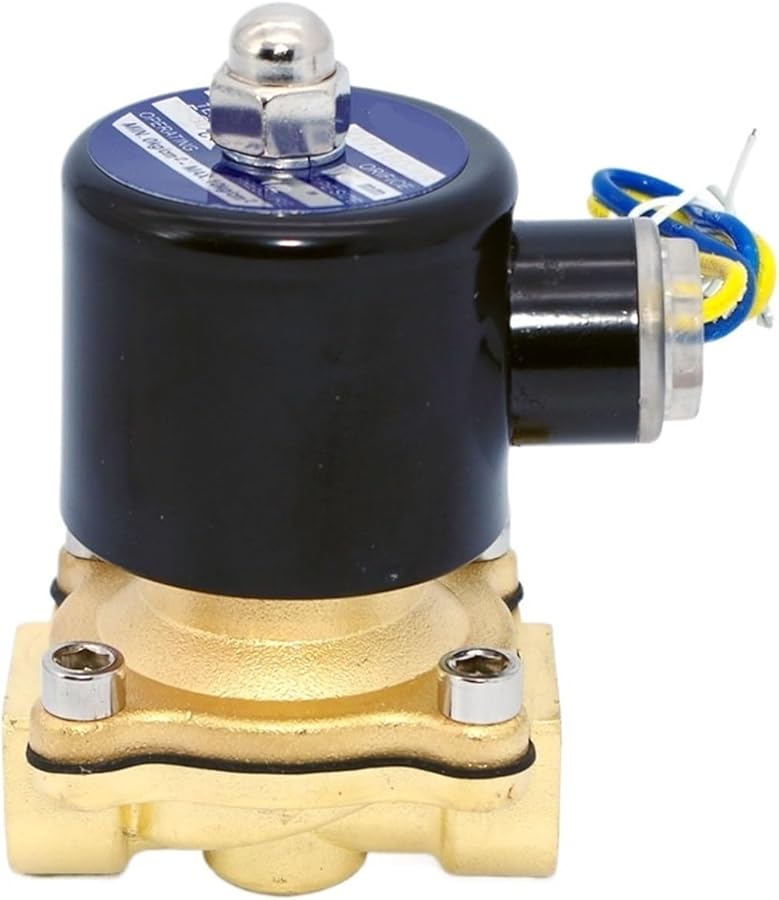 صمام الملف اللولبي النحاسي 3/8 بوصة BSP 24 فولت تيار متردد للماء والزيت والغاز مع سدادة EPDM - Image 3