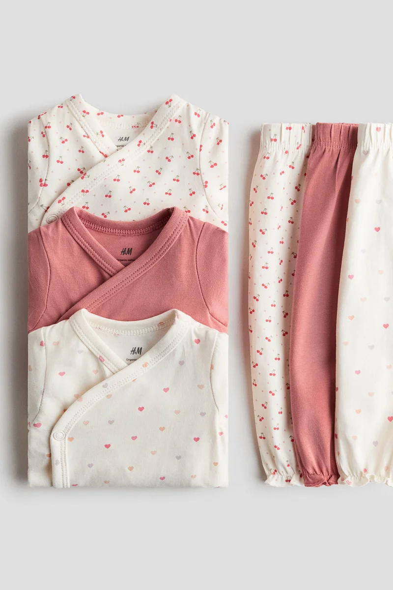 اتش اند ام طقم من القطن - 6 قطع