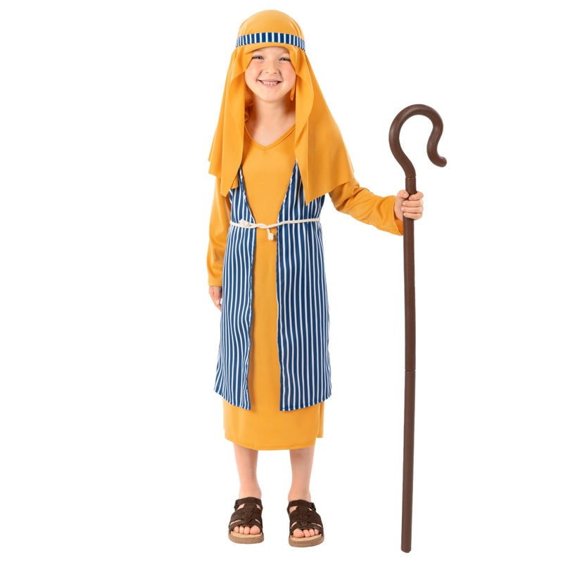 fun shack Boys Shepherd Costume for Kids Joseph Costume for Boys Shepherd Boy Outfit Nativity DressUp XLarge