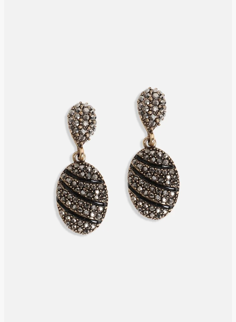 SOHI Gold Plated Designer Stone Party Wear Necklace and Earring Set For Women