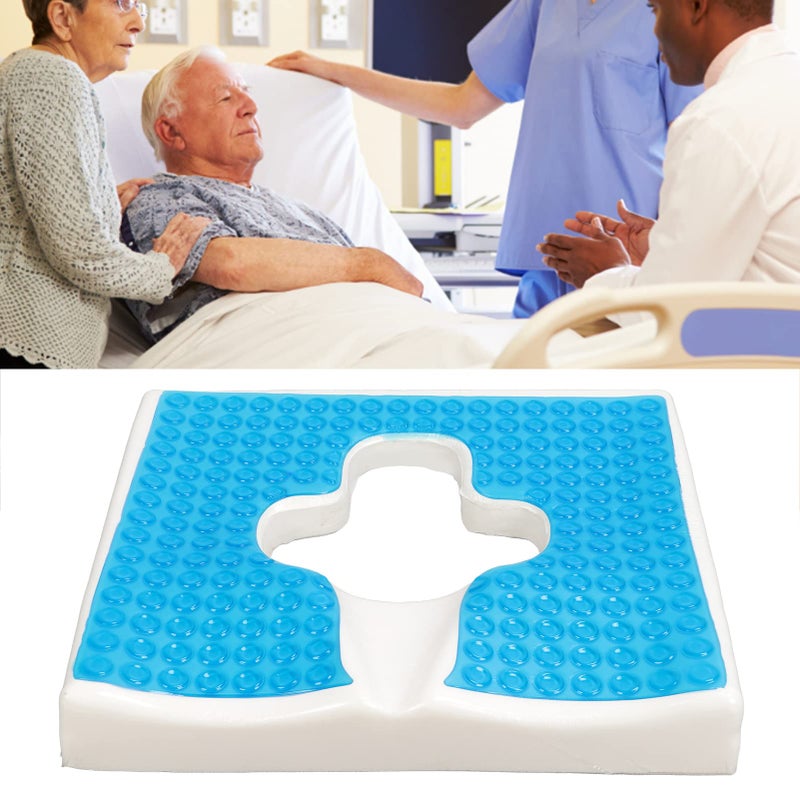 PerGar Anti Bedsore Cushion, Breathe Freely Material, T Shaped Opening Triangular Slope Design Pad,for Bedridden Elderly Tailbone Back Sciatica Pressure Pain Relief Wheelchair Office Chair Seat Cushions - Image 3