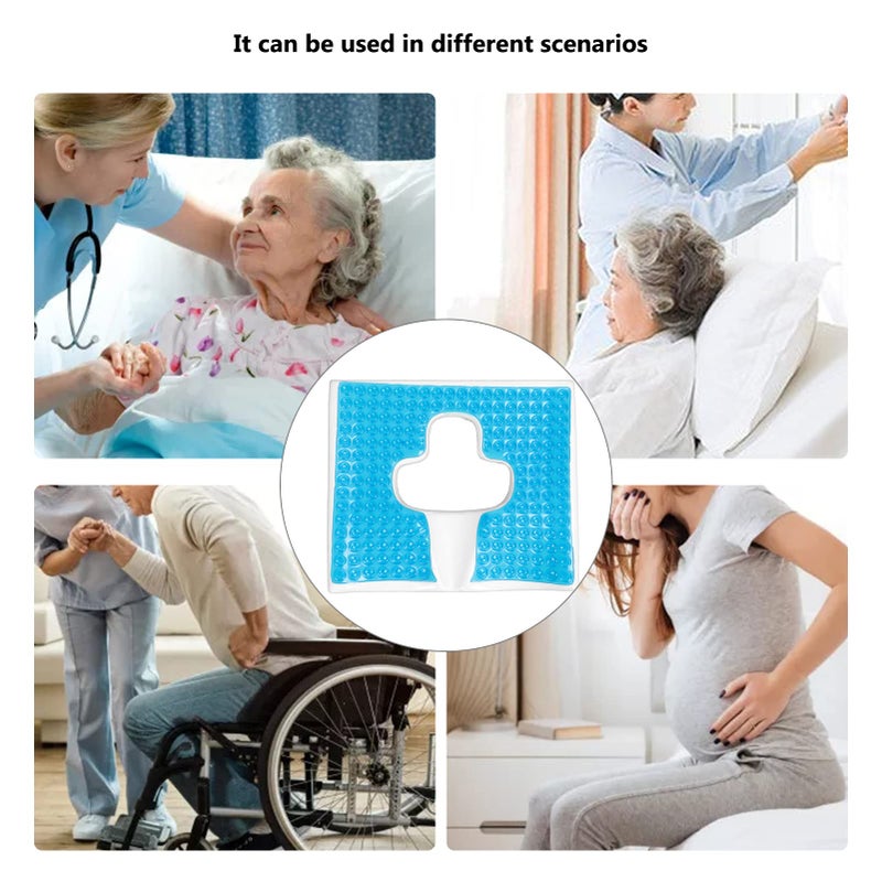 PerGar Anti Bedsore Cushion, Breathe Freely Material, T Shaped Opening Triangular Slope Design Pad,for Bedridden Elderly Tailbone Back Sciatica Pressure Pain Relief Wheelchair Office Chair Seat Cushions - Image 2