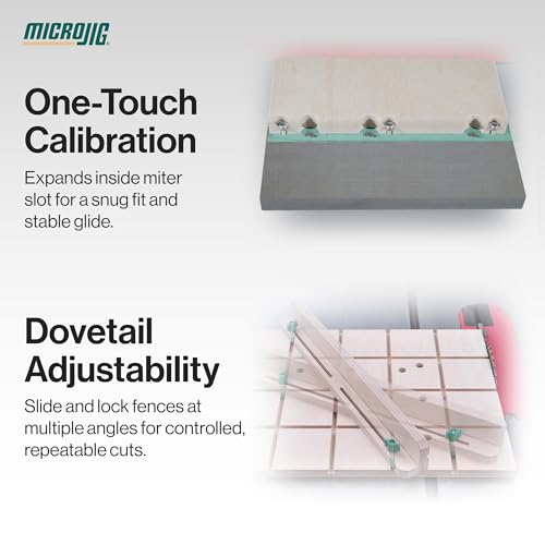MICROJIG ZEROPLAY 360 Sled Kit with MatchFit Dovetail Hardware, Table Saw Sled for Crosscut Jig Building, Project Plans Included, 9.5" x 0.3125" x 0.78”, DV-360ZP750B1 - Image 3