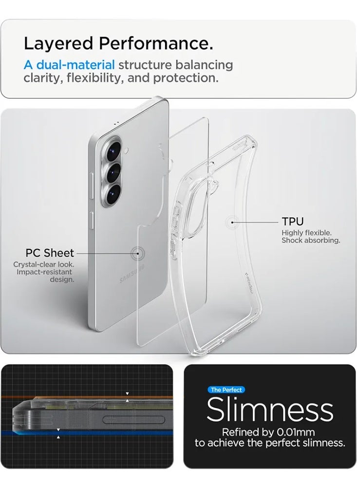SPIGEN SGP For Samsung Galaxy S26 case cover Ultra Hybrid (2026) - Crystal Clear - Image 4