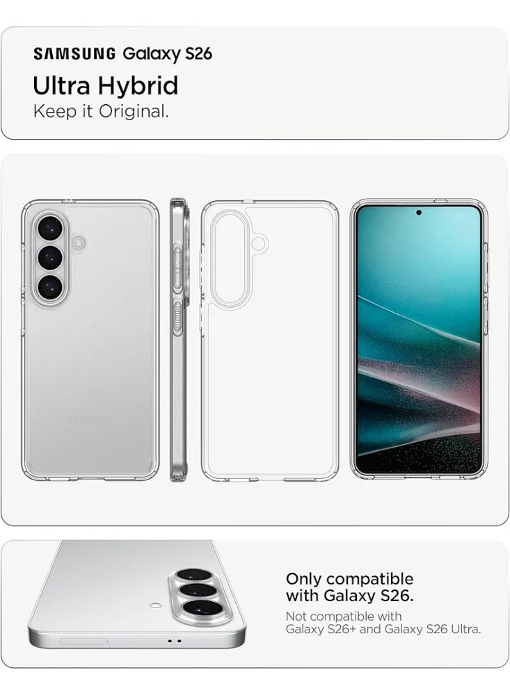 SPIGEN SGP For Samsung Galaxy S26 case cover Ultra Hybrid (2026) - Crystal Clear - Image 2
