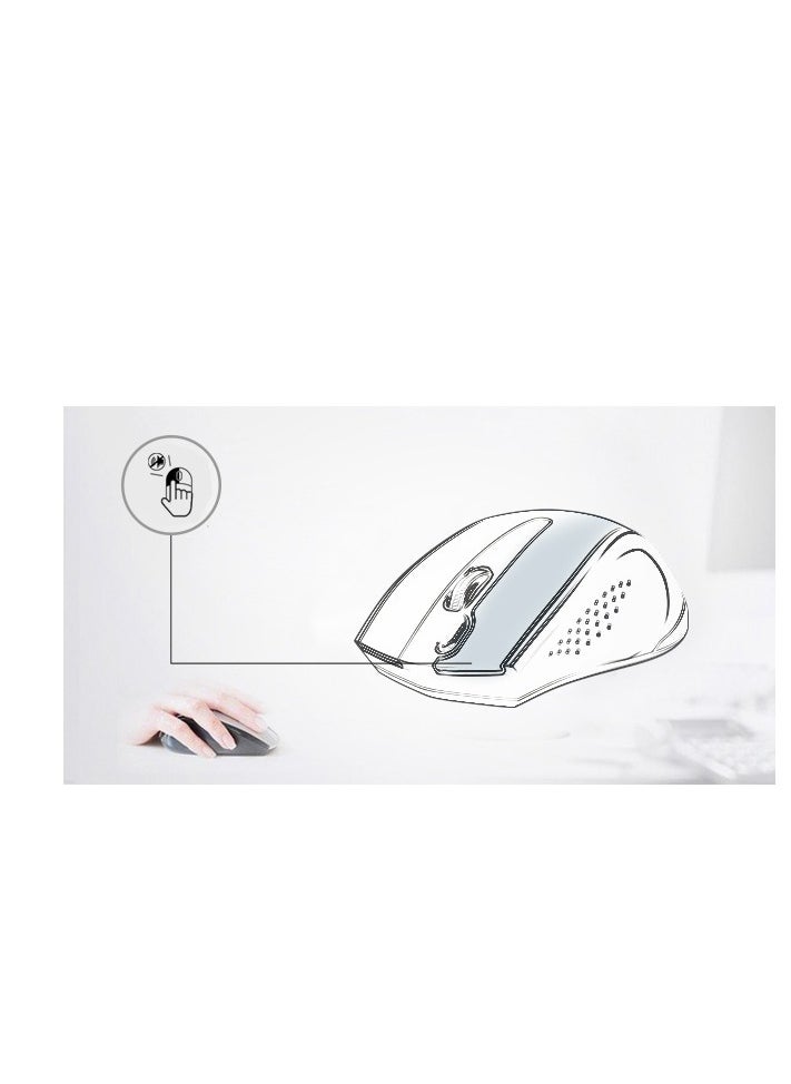 A4TECH - OP-720s USB Silent Optical Office Mouse - 4 Way Wheel Smart Scrolling - 8 Selectable hotkey - 1200DPI - Durable 3 Button Life (5M Click) For PC/MAC | Black - Image 1