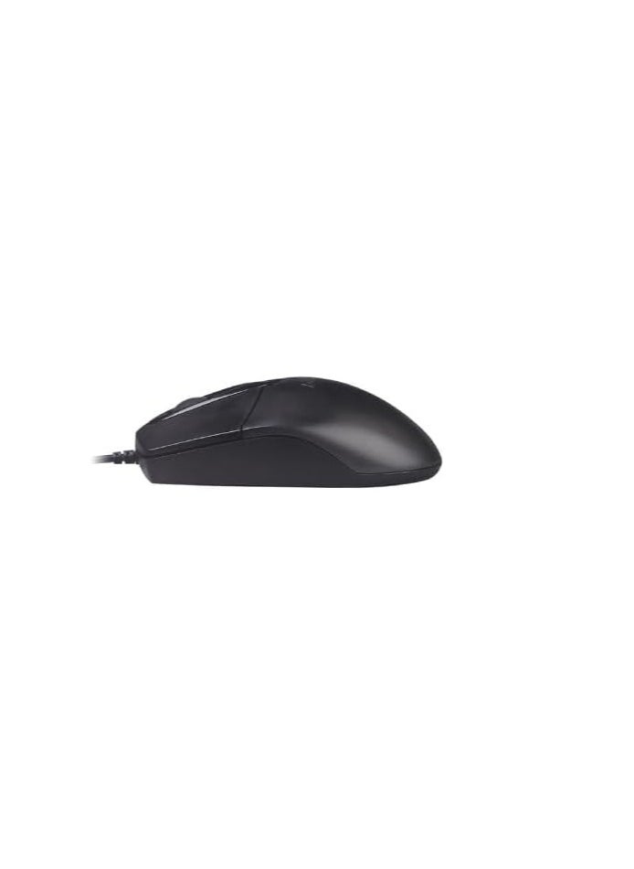 A4TECH - OP-720s USB Silent Optical Office Mouse - 4 Way Wheel Smart Scrolling - 8 Selectable hotkey - 1200DPI - Durable 3 Button Life (5M Click) For PC/MAC | Black - Image 1
