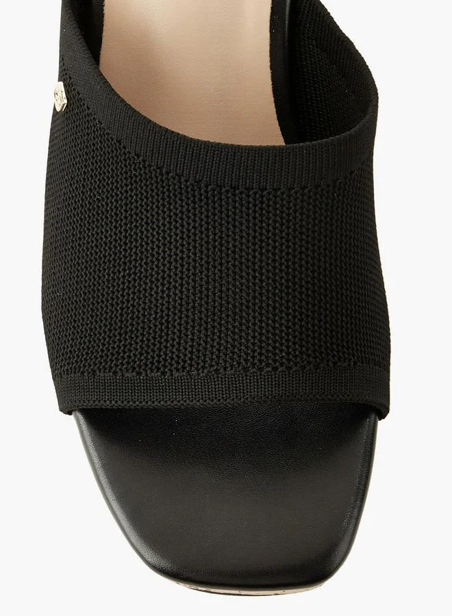Surestep BLACK Women Textured Wedge Heel Sandals for Women | Best Price UAE