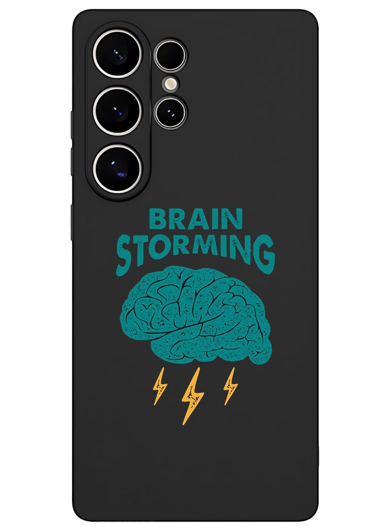 Theodor Protective Slim Fit Case Liquid Silicone Cover with Full Body Protection Anti-Scratch Shockproof Case For Samsung Galaxy S25 Ultra (Black) - Brain Stroming  - Image 1