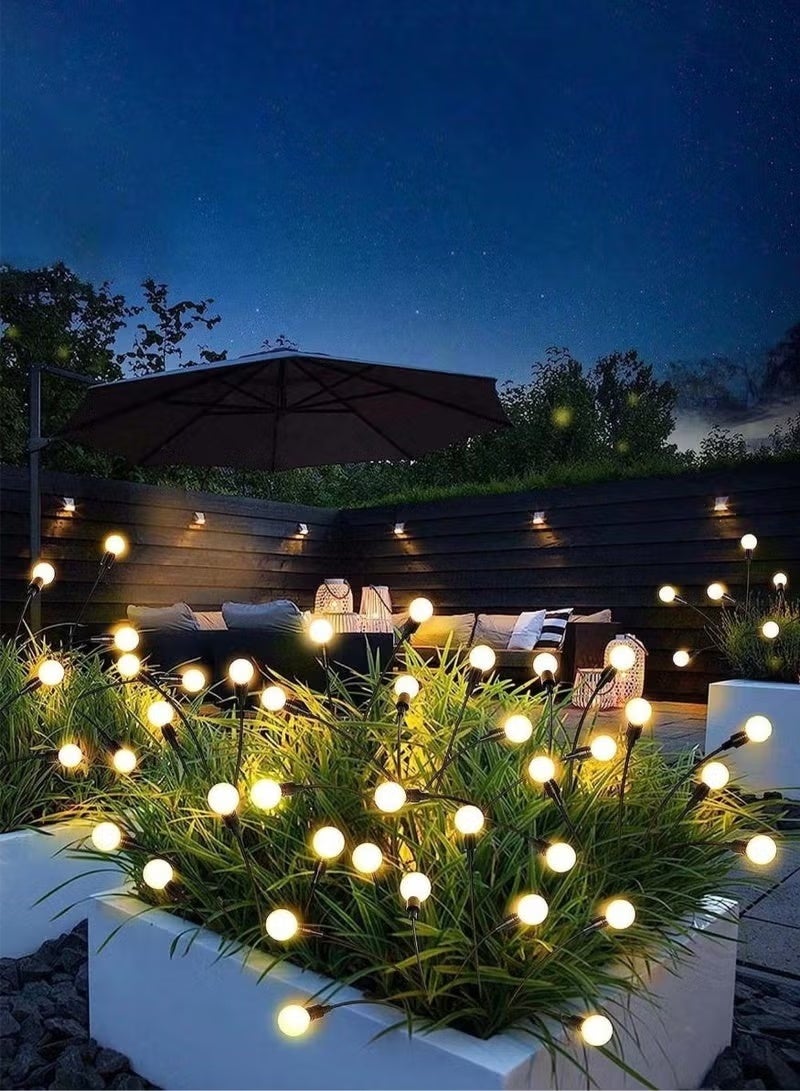 كونشاو 10LED الطاقة الشمسية تعمل بالطاقة الحرارية أضواء,في الهواء الطلق للماء,ستاربرست تتأرجح الأضواء الشمسية, أضواء الحديقة لمسار المناظر الطبيعية في الهواء الطلق أضواء ديكور أبيض دافئ 4Pack - Image 1
