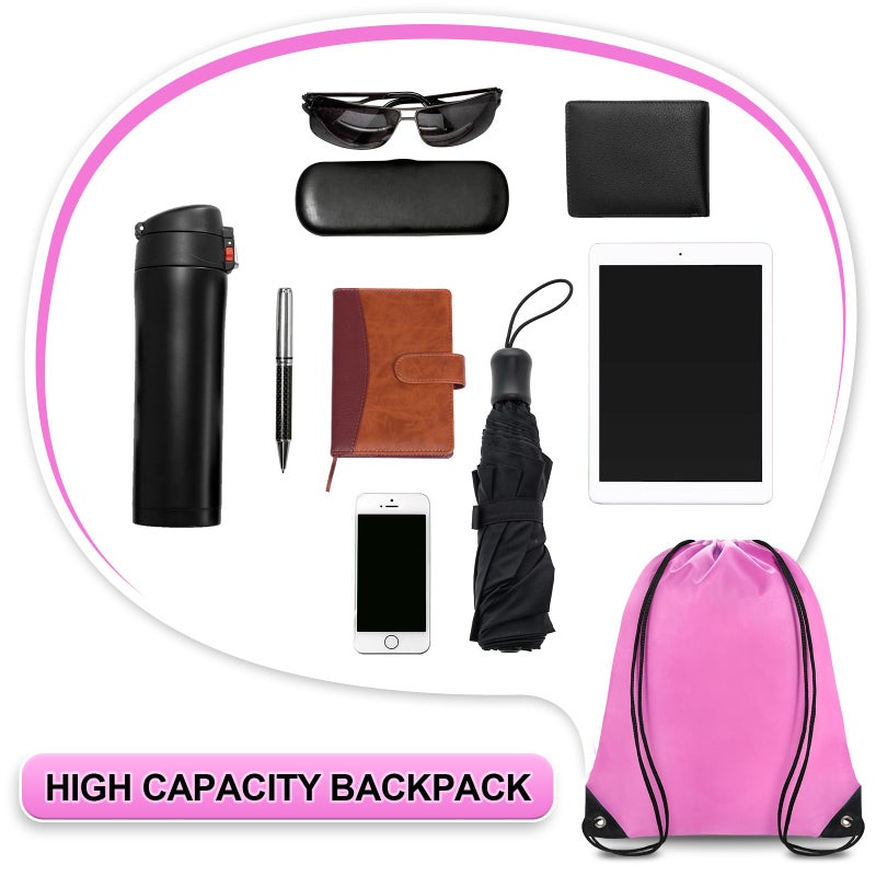 Grneric Drawstring Backpack Bulk 42 Pcs String Backpack Drawstring Bags Cinch Bag Sackpack for Men Women Gym 14 Colors - Image 4