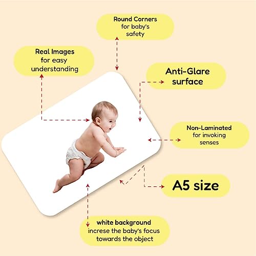 Hungry Brain My First Pack of 3B Baby Flash Cards 3 Months+ | Montessori Learning Cards for Toddlers | Early Brain Development | Improve Vocabulary, Memory & Cognitive Skills | Educational Gift for Kids - Image 5