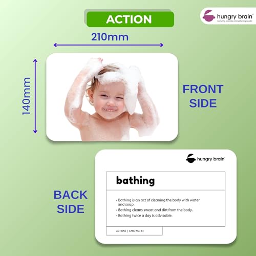 Hungry Brain My First Pack of 3B Baby Flash Cards 3 Months+ | Montessori Learning Cards for Toddlers | Early Brain Development | Improve Vocabulary, Memory & Cognitive Skills | Educational Gift for Kids - Image 3