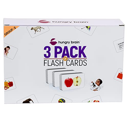 Hungry Brain My First Pack of 3B Baby Flash Cards 3 Months+ | Montessori Learning Cards for Toddlers | Early Brain Development | Improve Vocabulary, Memory & Cognitive Skills | Educational Gift for Kids - Image 1