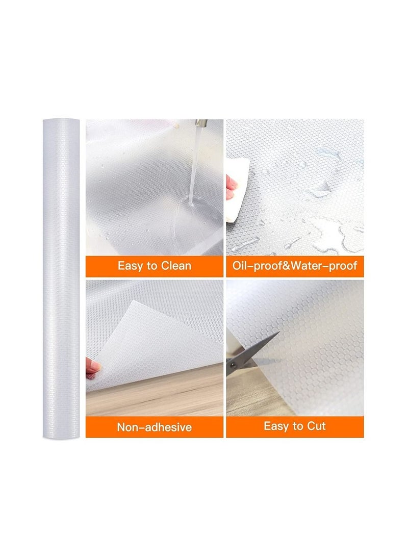Generic - Reusable Shelf Cover Liners Cabinet Mat Drawer Mat Moisture-Proof Waterproof Dust Anti-Slip Fridge Kitchen Table Pad Paper - Image 1