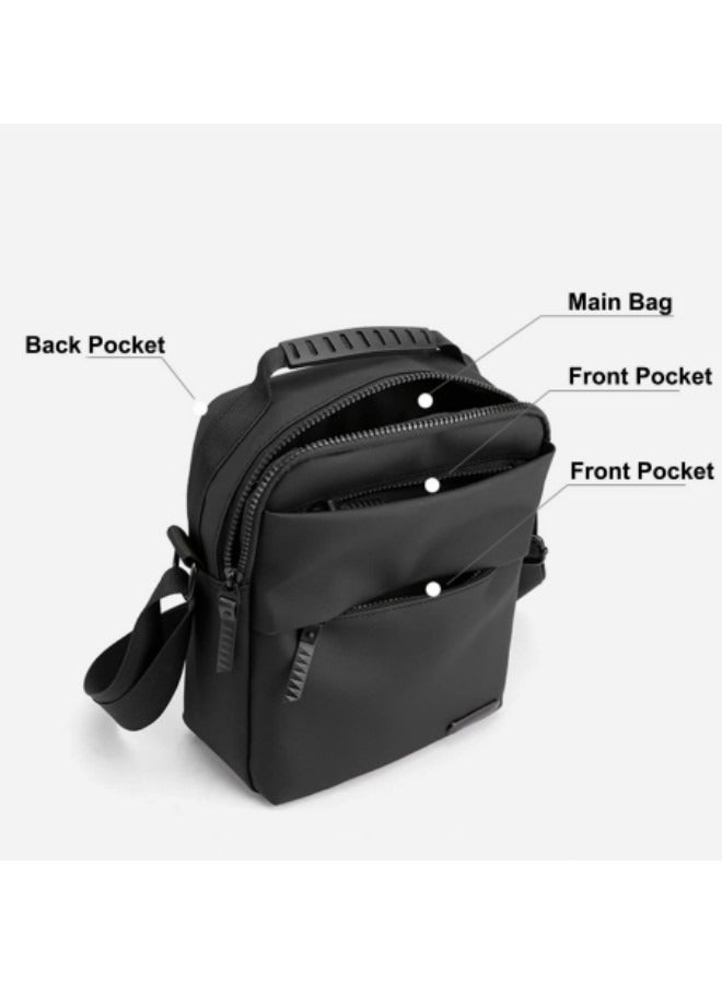 GGEROU Sling Crossbody Bag, Small Shoulder Backpack for Men, Casual Daypack, Sling Bag for Men, Chest Bags Casual Daypack Black  - Image 3