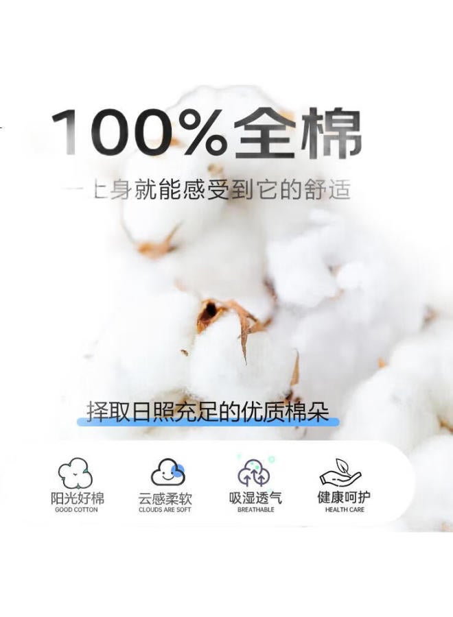 Your Sun Comfortable And Refreshing 【High-End 60S】100% Cotton High Thread Count Men'S T-Shirt Round Neck Short Sleeve Undershirt Men'S Gift Box Set Gift - Image 1