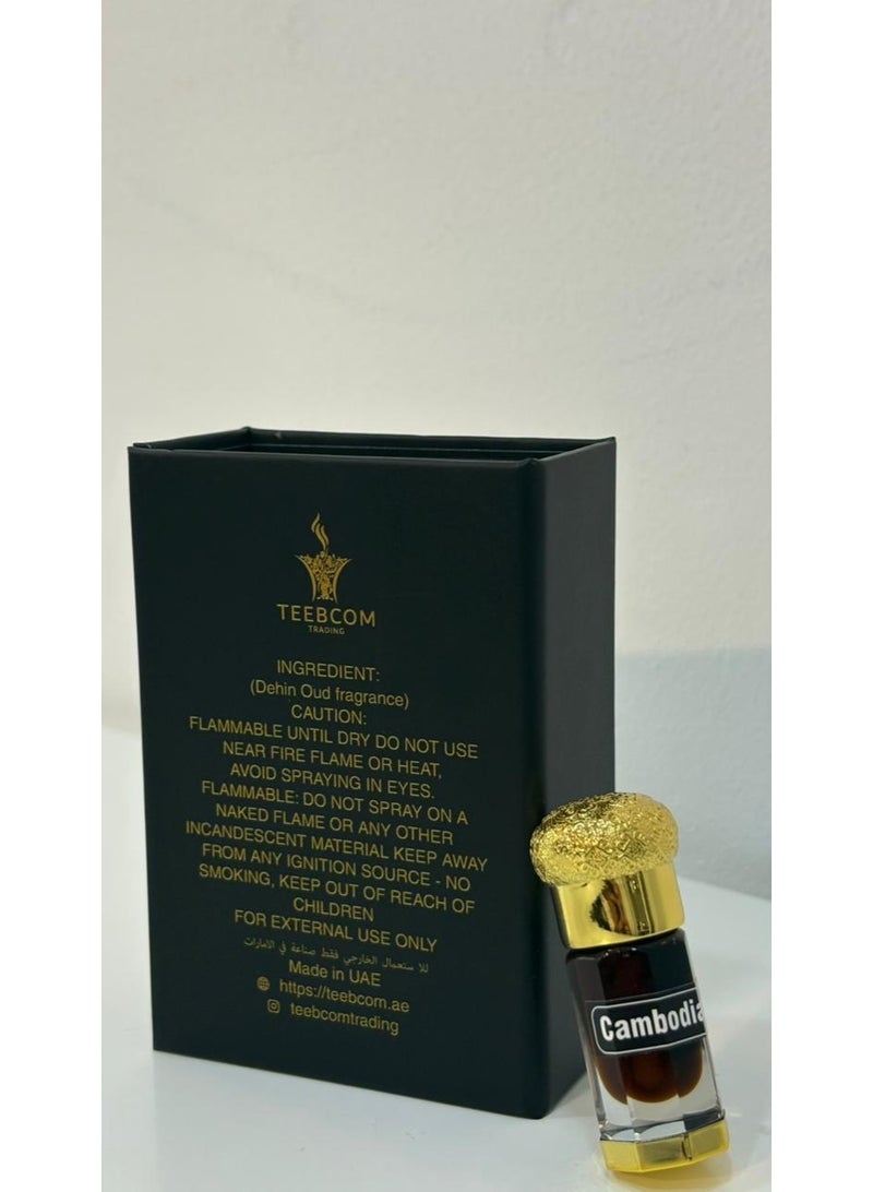 TEEBCOM Cambodian Dehn Oud Oil, Arabic scents 1/4 Tola 3 ml | Arabic perfume oil, Fragrance Oil - Image 4