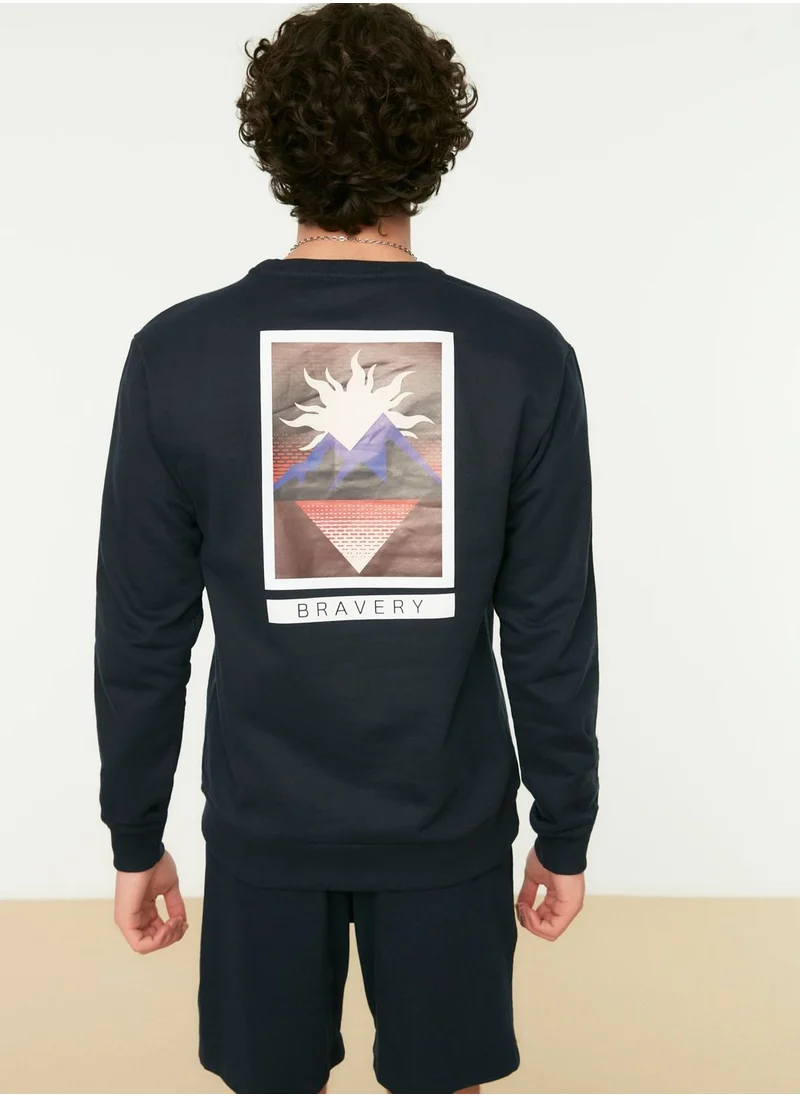 trendyol Back Print Sweatshirt