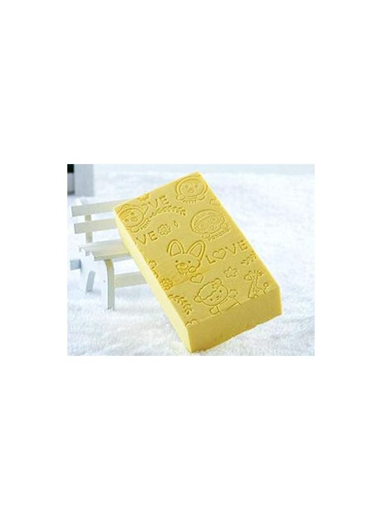 بورورو "بورورو إسفنجة إستحمام مقشرة ومزيل الجلد الميت أصفر - Image 2