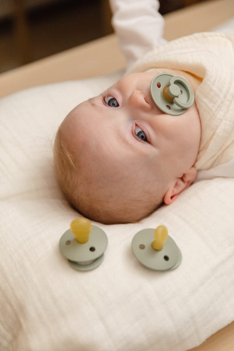 Bibs Pacifier Colour 2 Pack Latex Size 2 Ivory/Petrol - Image 5
