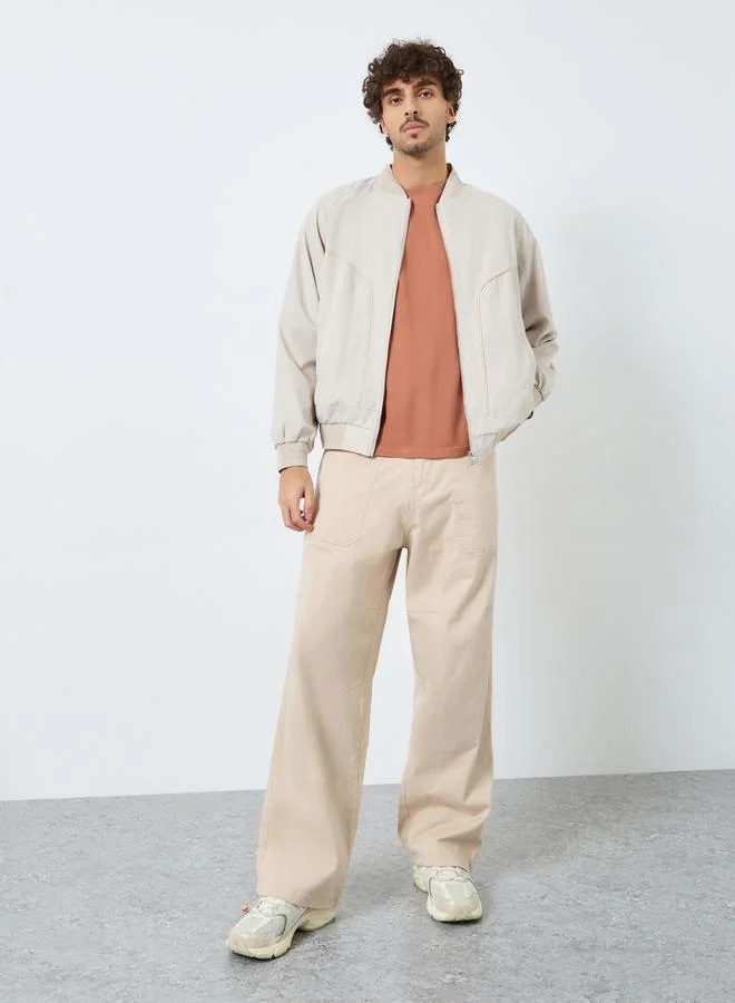 Styli Styli Men Relaxed Fit Bomber Jacket