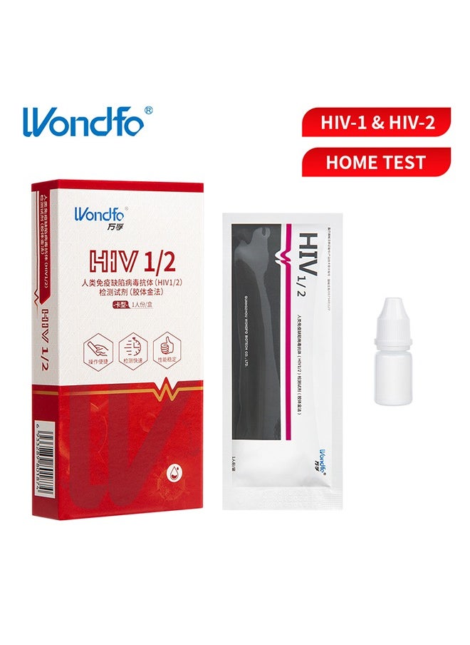 Wondfo Home Test Hiv 1/2, Rapid Self-test at Home AIDS Antibody Test, HIV Test Kit – Easy, Discreet & Fast Results  - Image 1