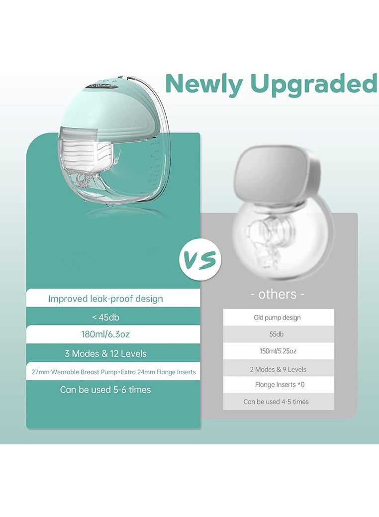 Electric Wearable Breast Pump Hands Free Low Noise Painless Leakproof All-in-One Portable Breast Pump - Image 2