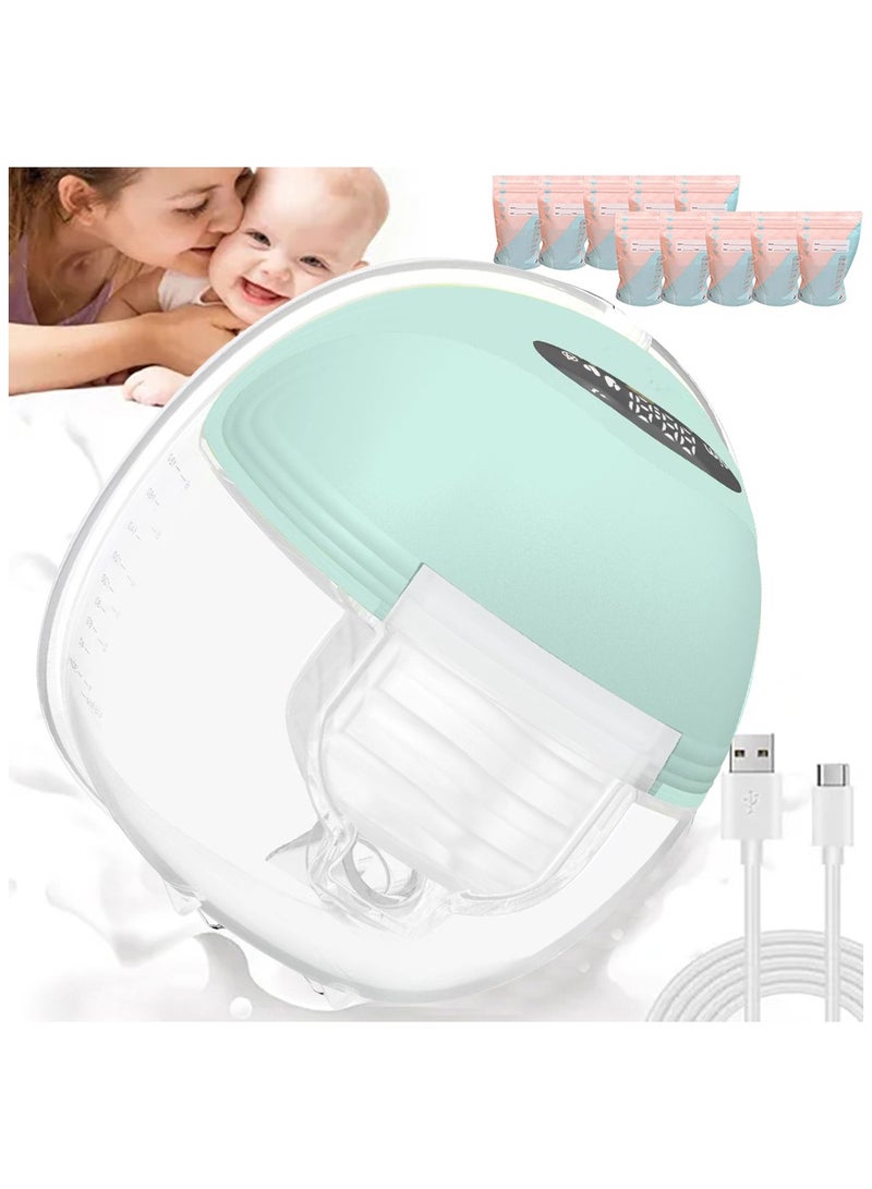 Electric Wearable Breast Pump Hands Free Low Noise Painless Leakproof All-in-One Portable Breast Pump - Image 1