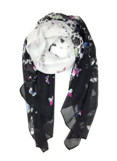 Lightweight Scarf Fashion Flower Print Shawl Wrap For Women For Spring Season (Black/White Butterfly) - pzsku/Z65DE95E9EF0FC6344873Z/45/_/1735566432/32eafdfc-5671-4b9b-b560-bdeff765799d