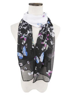 Lightweight Scarf Fashion Flower Print Shawl Wrap For Women For Spring Season (Black/White Butterfly) - pzsku/Z65DE95E9EF0FC6344873Z/45/_/1735566438/a7e4fc4b-649d-4b58-8a6c-b347e50d842e