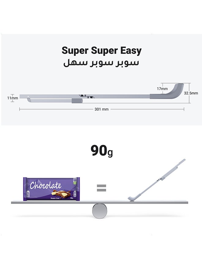 يو جرين حامل لابتوب للمكتب، حامل لابتوب قابل للطي وقابل للتعديل على مستوى العين، حامل لابتوب خفيف الوزن ومريح ومدمج عالمي مناسب لجهاز ماك بوك آيربرو وHP وLenovo سامسونج 11-17 بوصة - Image 2