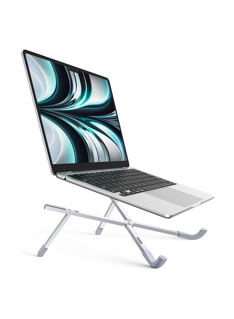 يو جرين حامل لابتوب للمكتب، حامل لابتوب قابل للطي وقابل للتعديل على مستوى العين، حامل لابتوب خفيف الوزن ومريح ومدمج عالمي مناسب لجهاز ماك بوك آيربرو وHP وLenovo سامسونج 11-17 بوصة - Image 1