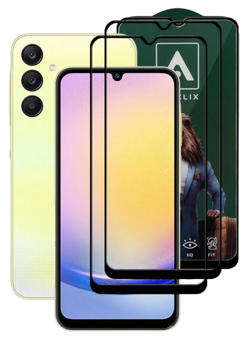 ACLIX 2 Pieces Antistatic ESD Dustproof Premium Quality High Definition Tempered Glass Screen Protector Designed For Samsung Galaxy A25 - Image 1