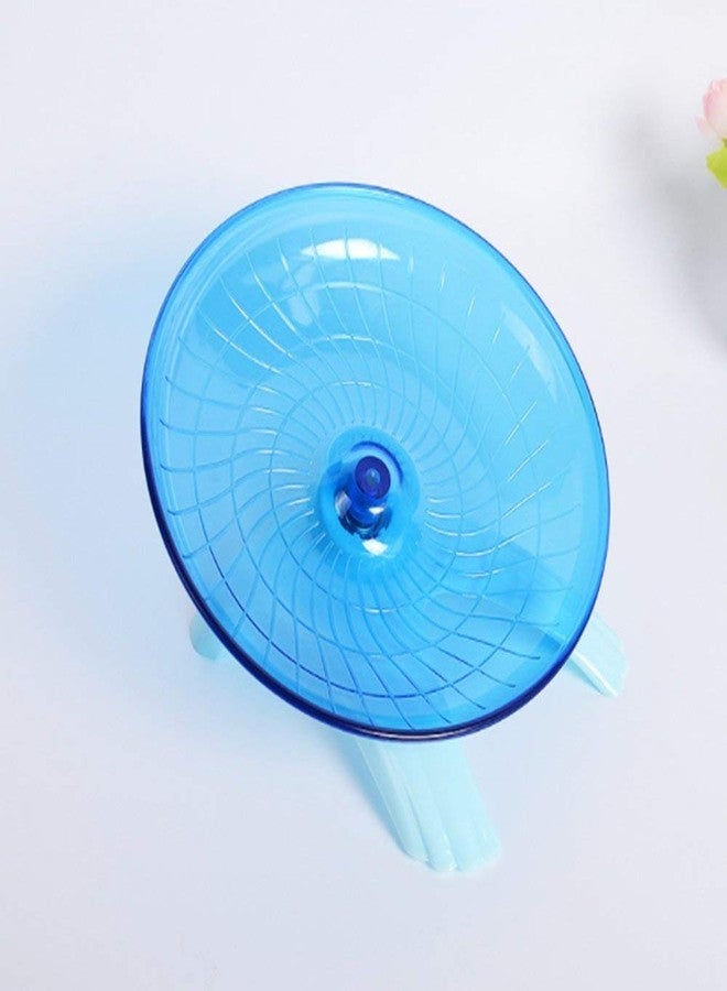 زيسويل عجلة تمارين رياضية صامتة للجري والركض والهامستر، على شكل صحن طائر، مناسبة للهامستر السوري والجرذان والجرذان والخنازير الغينية والسناجب وغيرها من الحيوانات الصغيرة (أزرق) - Image 3