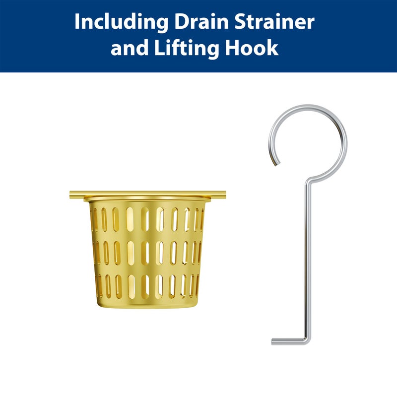 Neodrain Golden Strainer-Hook, Stainless Steel Hair and Debris Strainer, Only Fit Neodrain Shower Drain,Hair Trap,Shower Drain Hair Catcher with Lifting Hook - Image 4