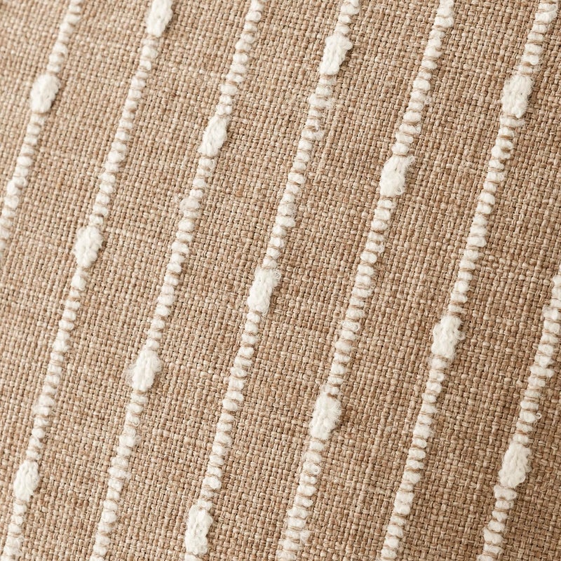 Foindtower Pack of 2 Decorative Jacquard Boucle Throw Pillow Covers Accent Textured Striped Pillowcases Cozy Modern Cushion for Couch Sofa Bedroom Living Room Home Decor 18x18 Inch Camel - Image 2