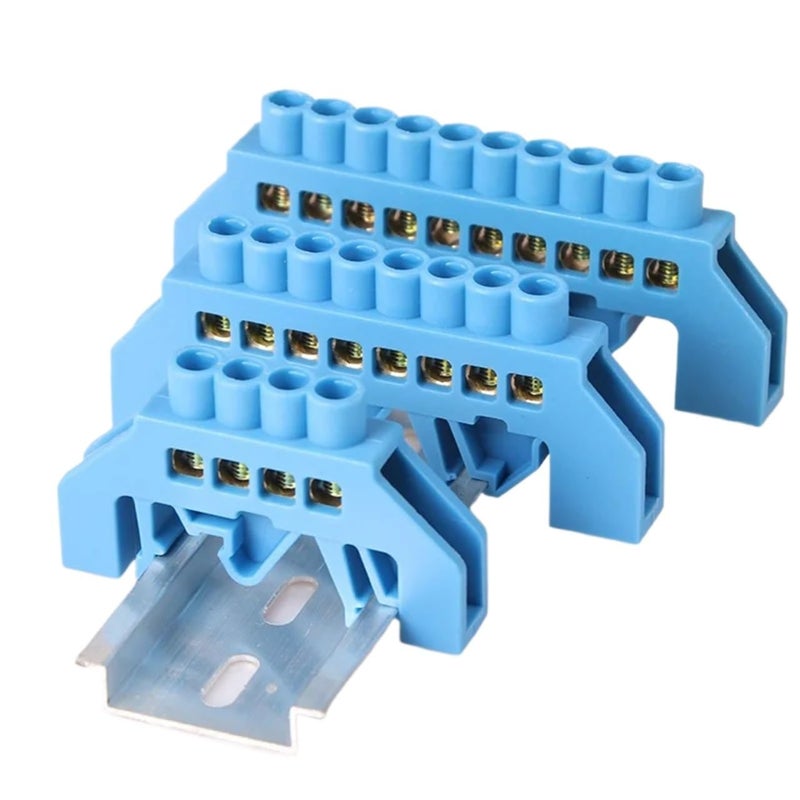 6pcs Zero line grounding bar 6 X9 Bridge Type Guide Rail Distribution Box 6X9 Parallel Wiring Terminal Ground(8P B) - Image 3
