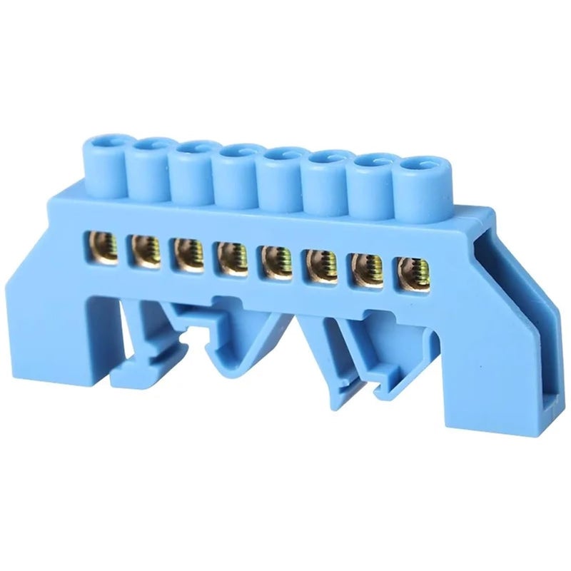 6pcs Zero line grounding bar 6 X9 Bridge Type Guide Rail Distribution Box 6X9 Parallel Wiring Terminal Ground(8P B) - Image 5