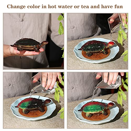 LYART Color Changeable Tea Pet Cute and Fine Kung Fu Zisha Tea Pet for Tearoom Ornament Accessories Gift for Tea Lover (Tortoise) - Image 3