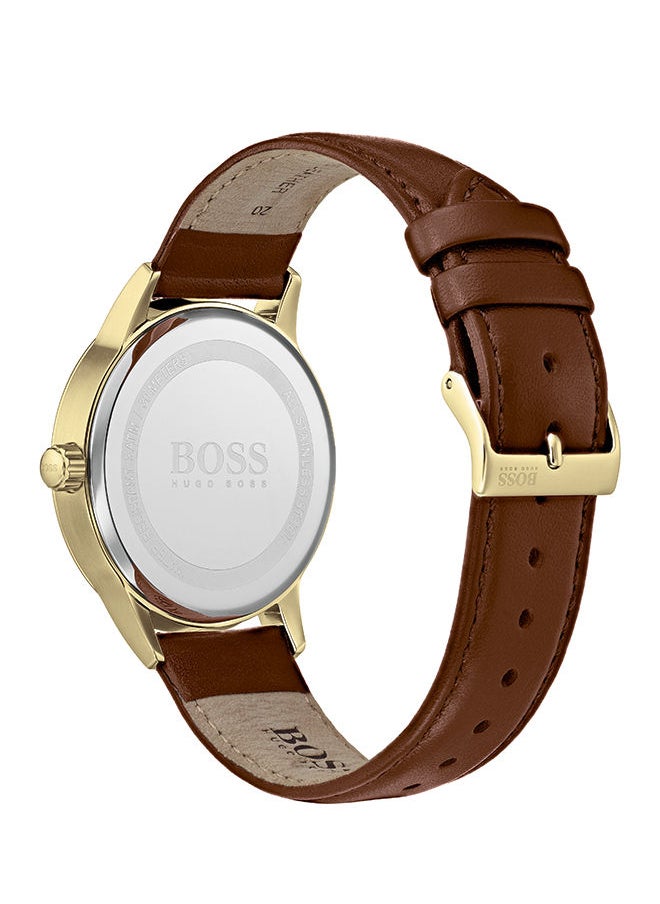 HUGO BOSS - Men's Analog Round Leather Wrist Watch 1513685 - 41 mm - Image 1