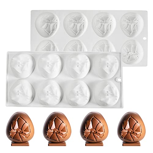 Mostsom Silicone Mold Easter Egg Shaped Cake Chocolate Mold Nonstick Muffin Cupcake Moulds for Easter Party - Image 1