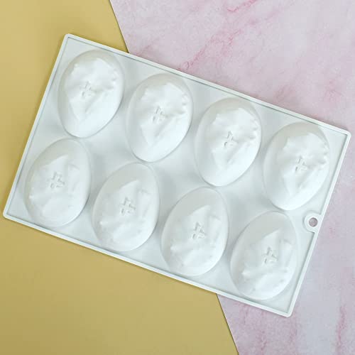 Mostsom Silicone Mold Easter Egg Shaped Cake Chocolate Mold Nonstick Muffin Cupcake Moulds for Easter Party - Image 3