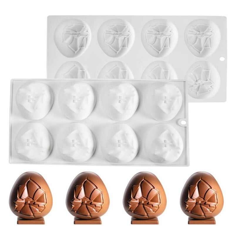 Mostsom Silicone Mold Easter Egg Shaped Cake Chocolate Mold Nonstick Muffin Cupcake Moulds for Easter Party - Image 2