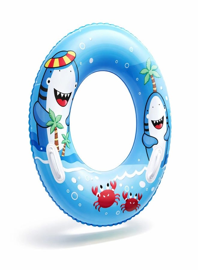 Jukusa Kids Inflatable Swim Ring, Blue Pool Float Tube for Toddlers & Children, Heavy-Duty PVC Leak-Resistant Water Float for Beach, Swimming Pool & Party Fun - Image 1